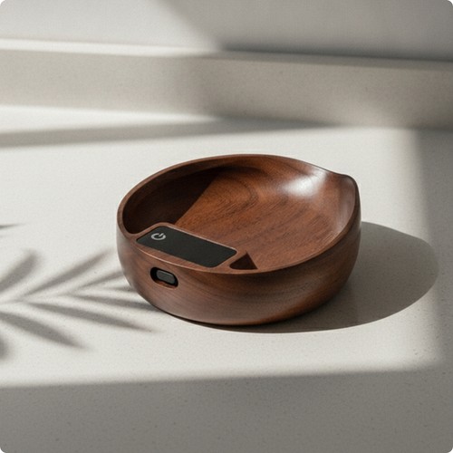 Digital coffee scale with bowl - with,